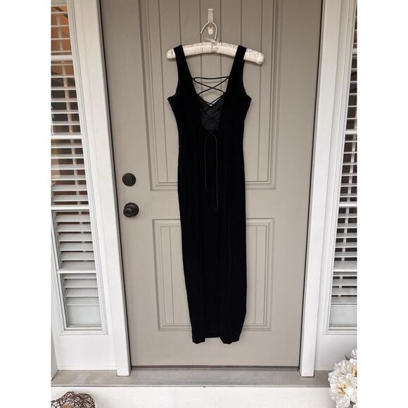 Sexy Witchy Vintage Jessica McClintock Maxi Dress 5/6 Y2K Goth Velvet - Picture 9 of 16
